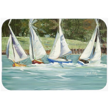 Carolines Treasures Sailboats On The Bay Mouse Pad- Hot Pad and Trivet JMK1035MP